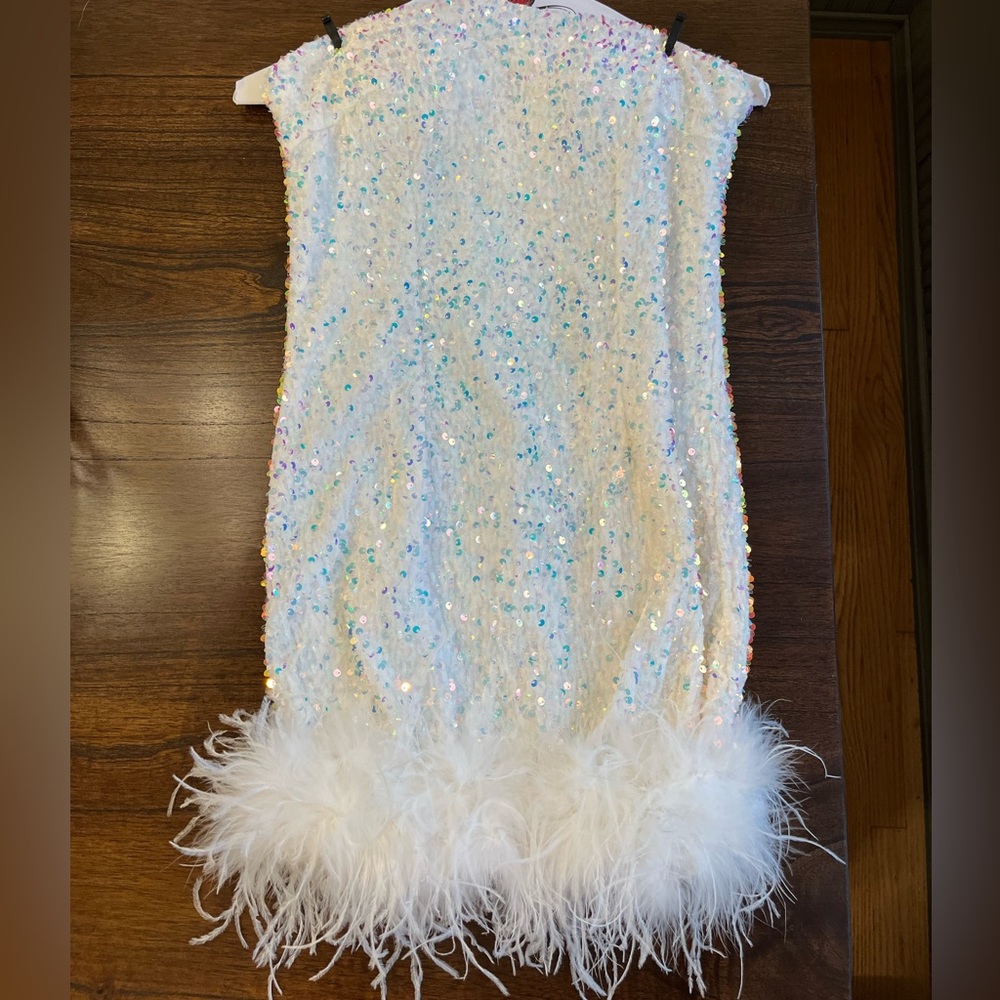 12th Tribe Strapless Sequin Dress